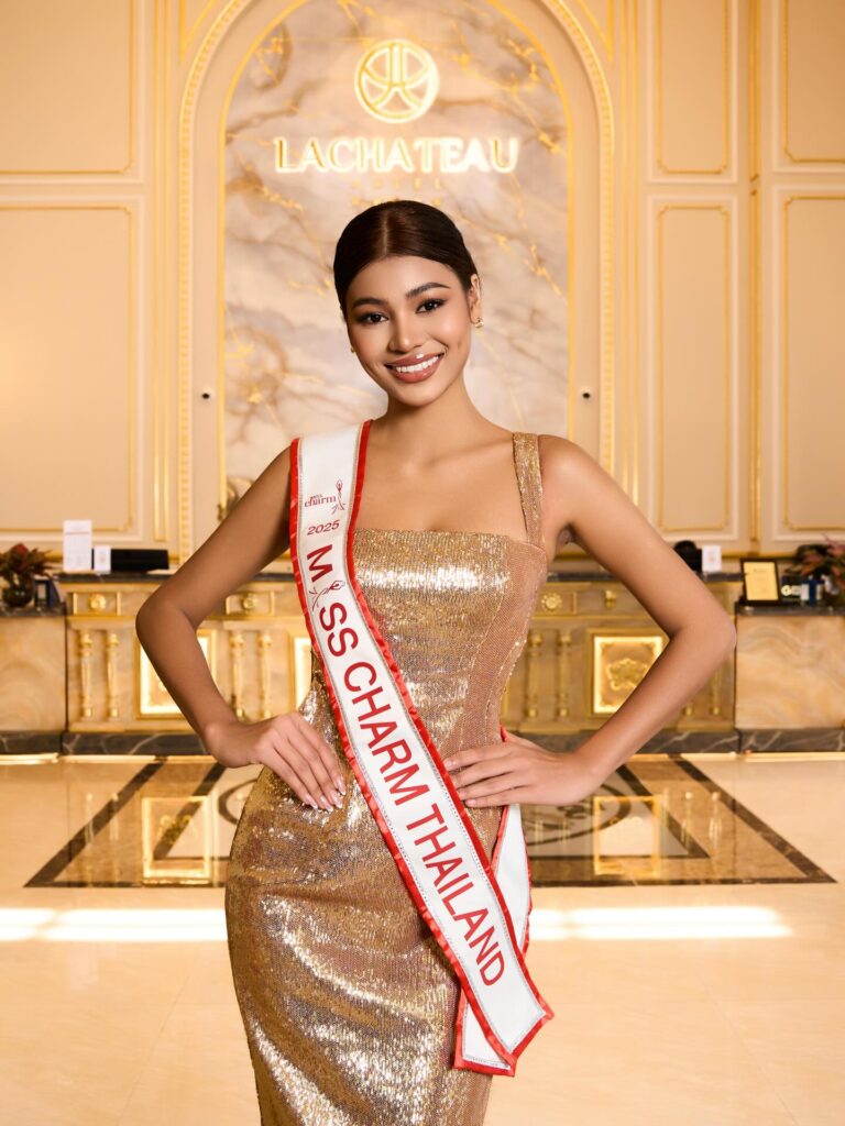 Adele Naruemol, as she competes in Miss Charm International 2025 in Vietnam